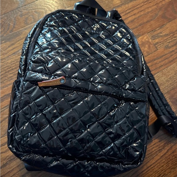 MZ Wallace Black Patent Leather Lacquer Backpack - Picture 8 of 15